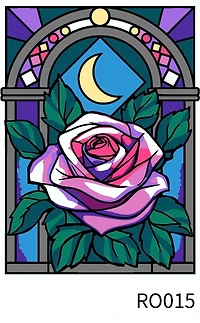 Stained Glass Rose Paint-by-Number Acrylic Surface Kit by Artist's Loft®
