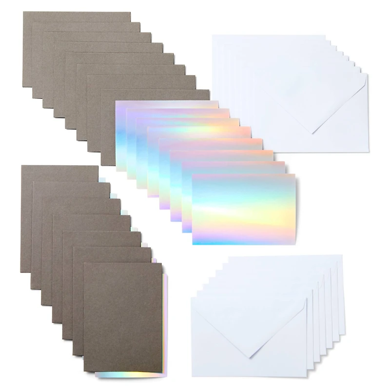 Cricut Joy™ Insert Cards Small, Gray & Silver Holographic