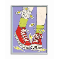 Stupell Industries Don’t Let Grass Grow Under Your Feet Framed Wall Art