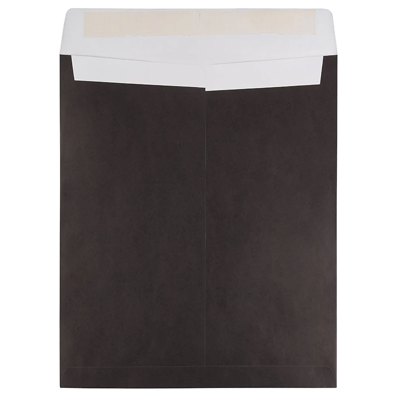 JAM Paper 15" x 18" Smooth Black Open End Catalog Envelopes, 125ct.