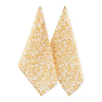 DII® Mustard Damask Dishtowel (Set of 2)