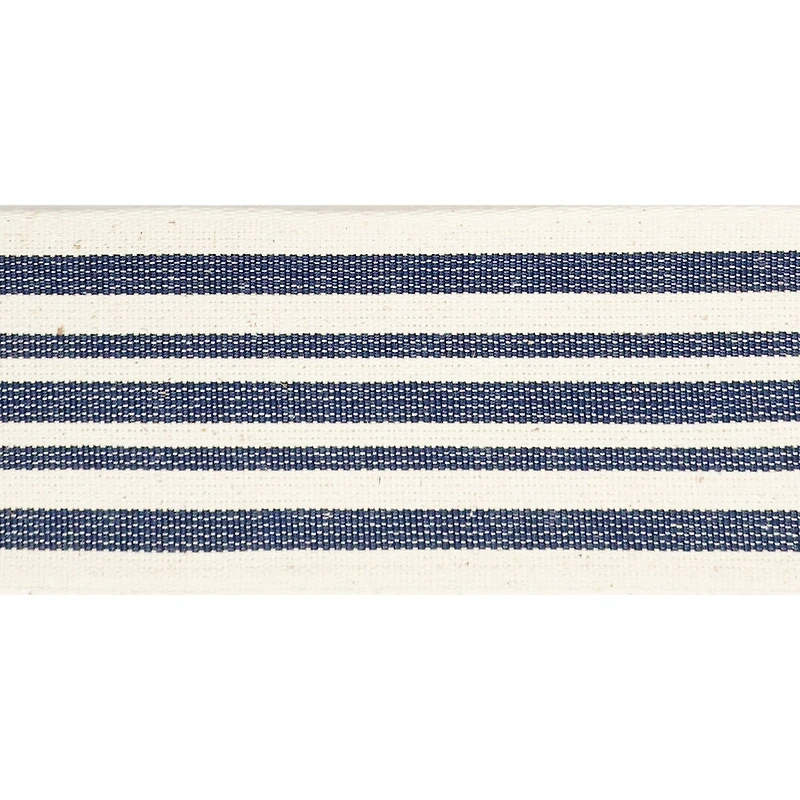2.5" x 25ft. Faux Cotton Wired Striped Ribbon by Celebrate It™ Décor