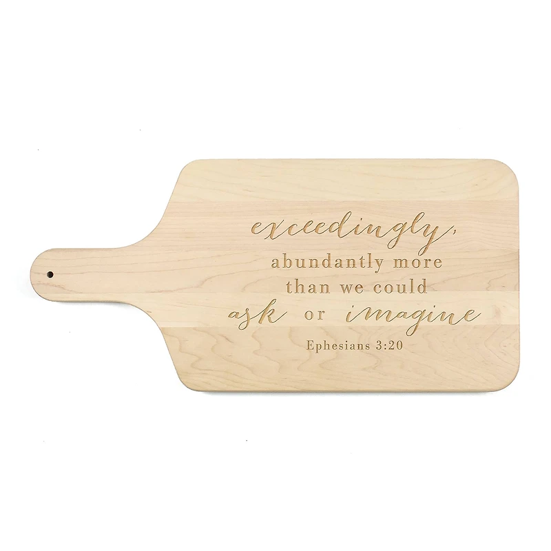 17" Abundantly More Maple Paddle Cutting Board