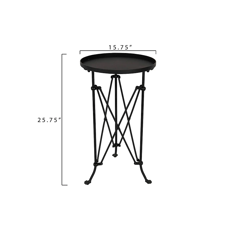 Hello Honey® 15" Metal Oval Tray-Style Accent Table