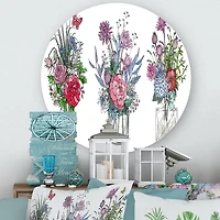 Designart - Bouquets of Wildflowers In Transparent Vases I