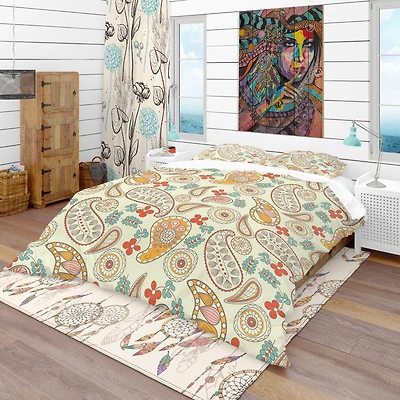 Designart 'Paisley Pattern' Vintage Bedding Set