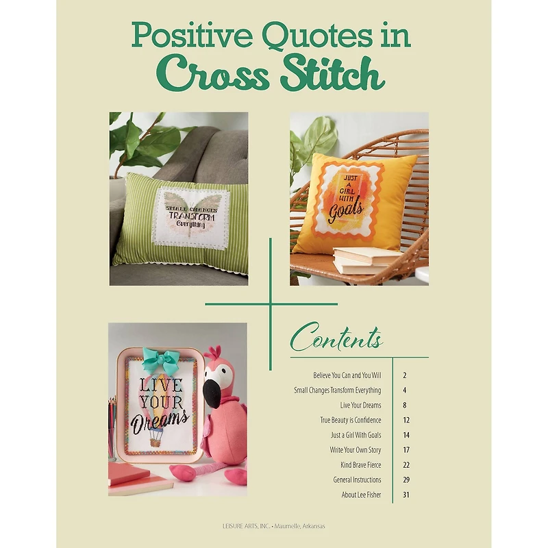 Leisure Arts® Positive Quotes in Cross Stitch Book
