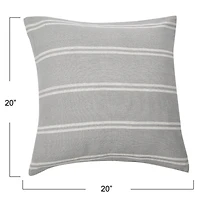 Hello Honey® 20" Square Interwoven Double-Striped Cotton Pillow Cover