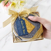 Kate Aspen® Under the Stars Glass Coasters & Holder Set