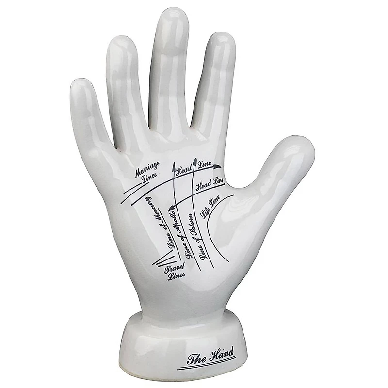 Design Toscano Porcelain Palmistry Hand