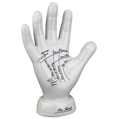 Design Toscano Porcelain Palmistry Hand