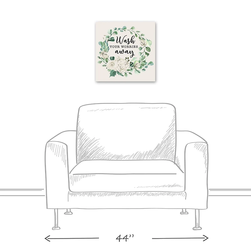 Wash Your Worries Away 16" x 16" Canvas Wall Art