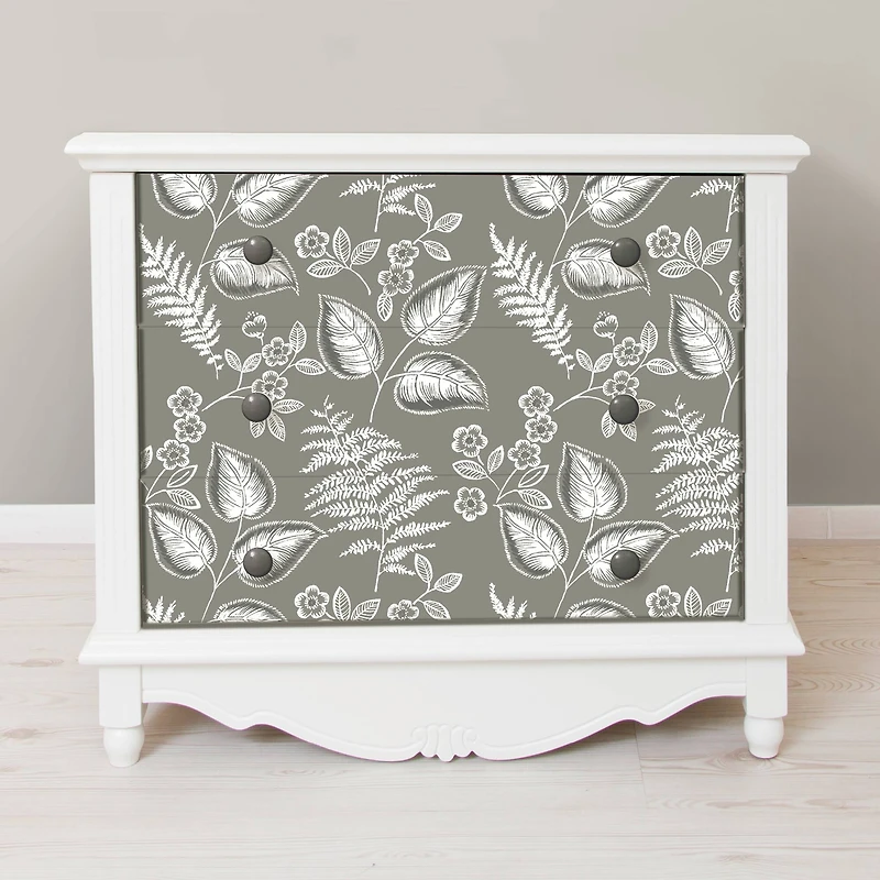 NuWallpaper Gray Foliage Peel & Stick Wallpaper