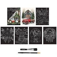 Brea Reese™ 6" x 8" Country Holiday Scratch Art Paper Pad