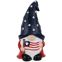 6" Gnome Holding the American Flag Patriotic Garden Statue