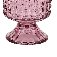7" Pink Hobnail Glass Container by Ashland®