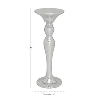 3ft. Silver Polystone Glam Pedestal Table