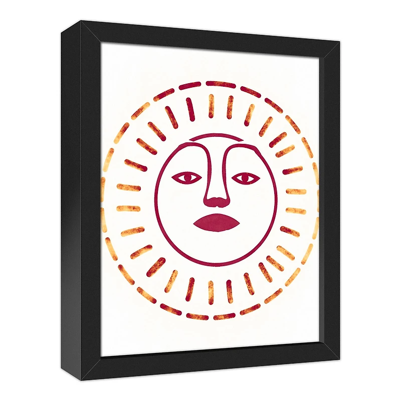 Rosey Sun 11" x 14" Black Framed Canvas