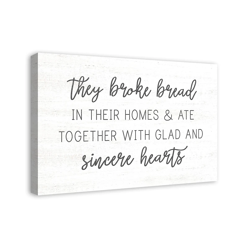 They Broke Bread 30" x 20" Canvas Wall Art