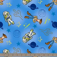 Disney® Pixar Toy Story Buzz & Woody Blue Cotton Fabric