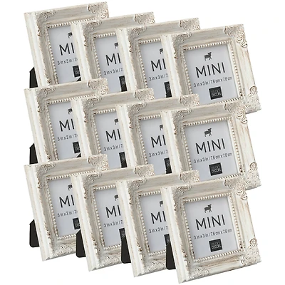 12 Pack: White Leaf Corner Accents Mini Frame by Studio Décor®