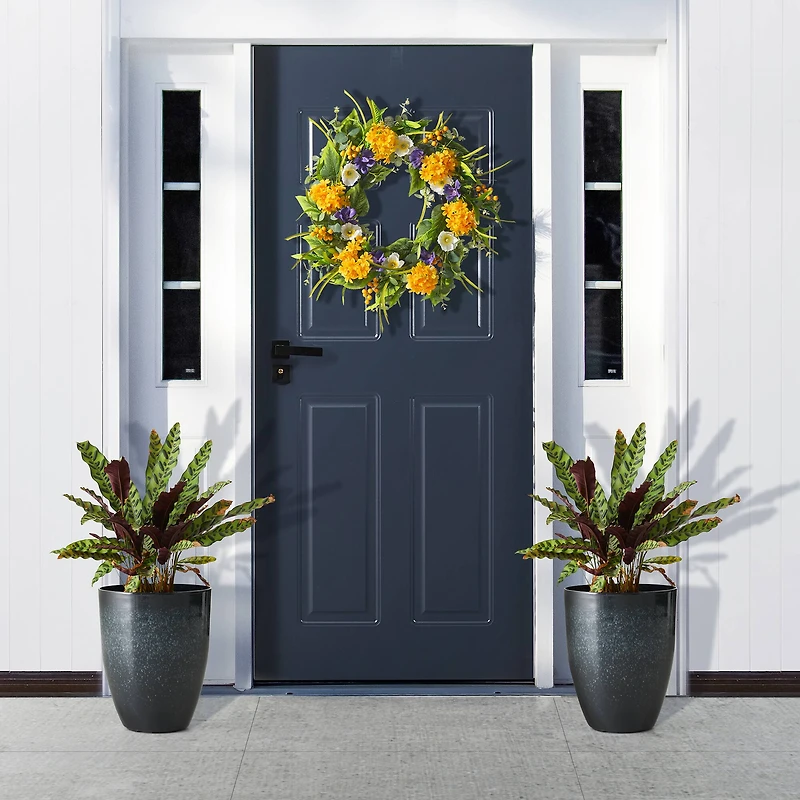 Glitzhome® 17" Eco-Friendly Oversized Faux Ceramic Tall Bowl Planters