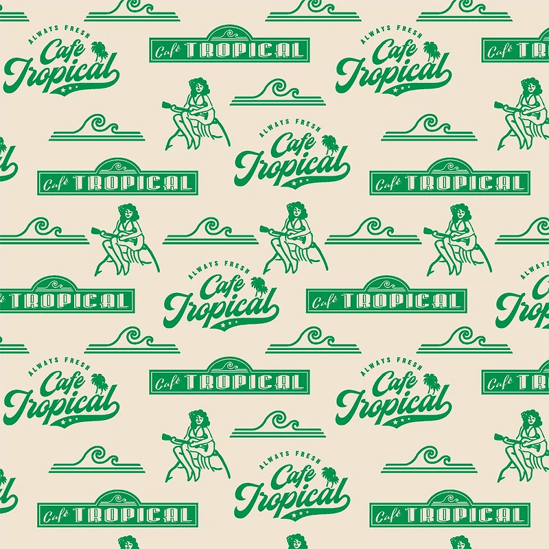 Schitt's Creek® Café Tropical Cotton Fabric