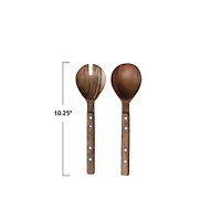 Hello Honey® Natural Rustic Charm Mango Wood Salad Server Set
