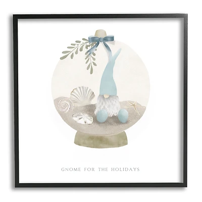 Stupell Industries Gnome For The Holidays Seashells Framed Giclee Art