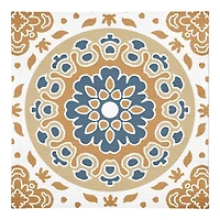 Blue and Yellow Mandala 10" x 10" Cotton Twill Napkin