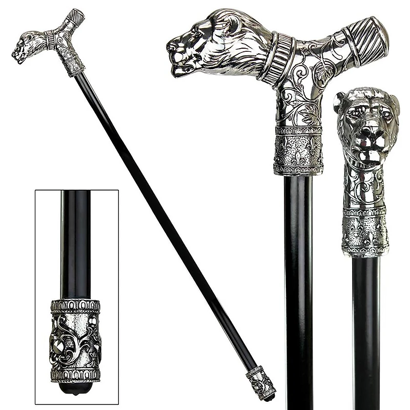 Design Toscano Dragonsthorne Collection 37.5" Protector Lion Walking Stick