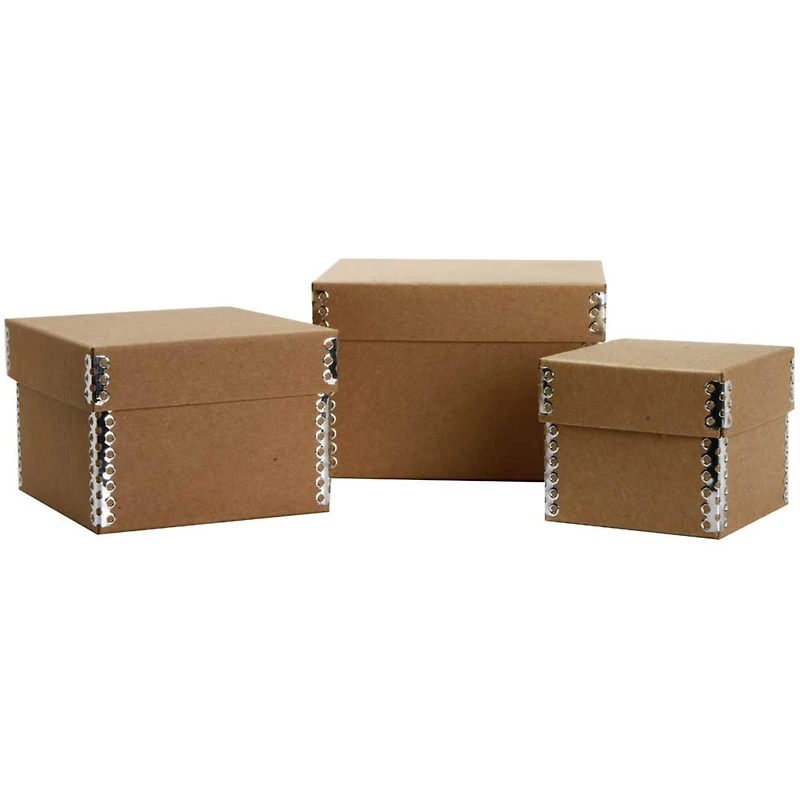 JAM Paper Natural Kraft Nesting Box Set