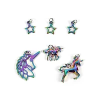 Oil Slick Unicorn Charm Set by Bead Landing™