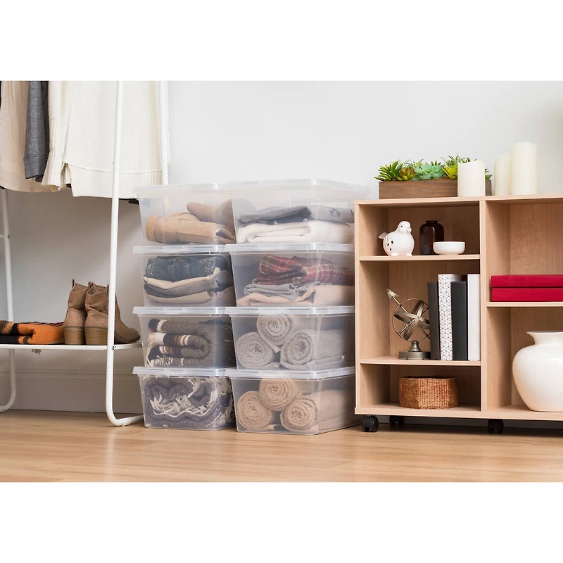 IRIS® 17qt. Clear Snap Top Storage Boxes, 8ct.