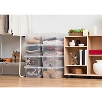 IRIS® 17qt. Clear Snap Top Storage Boxes, 8ct.