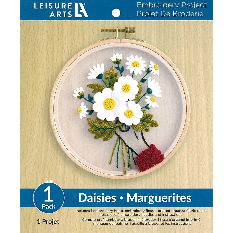 Leisure Arts® Daisies Embroidery Kit