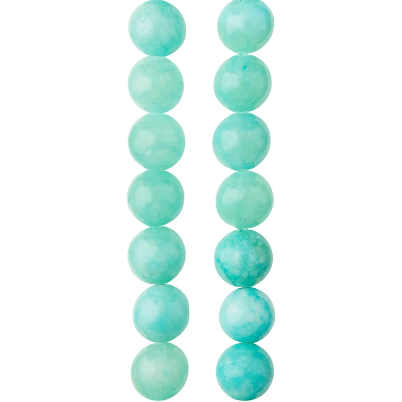 Light Teal Quartzite Round Beads, 8mm by Bead Landing™