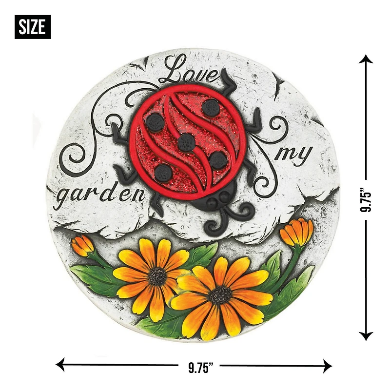 Sunflower Lady Bug Garden Stepping Stone