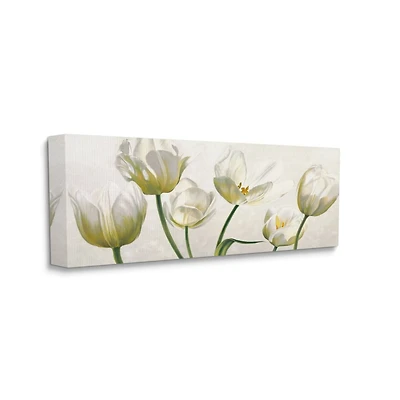 Stupell Industries Soft White Blooming Tulip Petals Canvas Wall Art