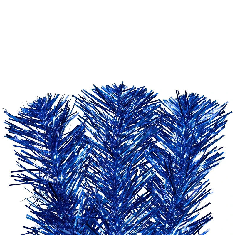 Artificial Tinsel Christmas Tree - 7' - Blue - Unlit