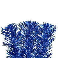 Artificial Tinsel Christmas Tree - 7' - Blue - Unlit