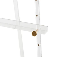 56.5" Clear Acrylic Plastic Adjustable 7-Tier Display Easel with Gold Accents & Chain Support