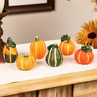 Fall Harvest Ceramic Pumpkins Decoration Set