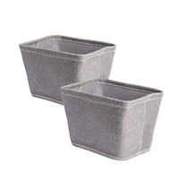 DII® Gray Poly Bin Zig-Zag Stitch Variegated Trapezoid Set