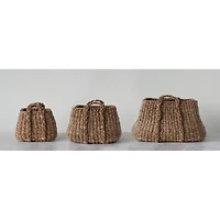 Hello Honey® Brown Natural Seagrass Baskets with Handles Set