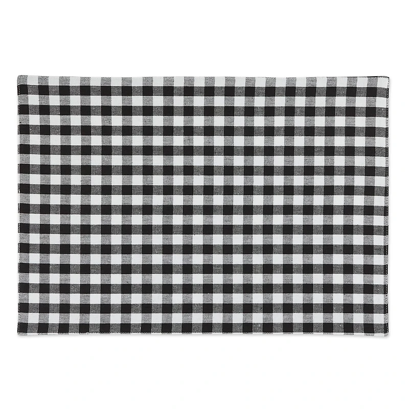 DII® Reversible Gingham & Buffalo Check Placemat Set