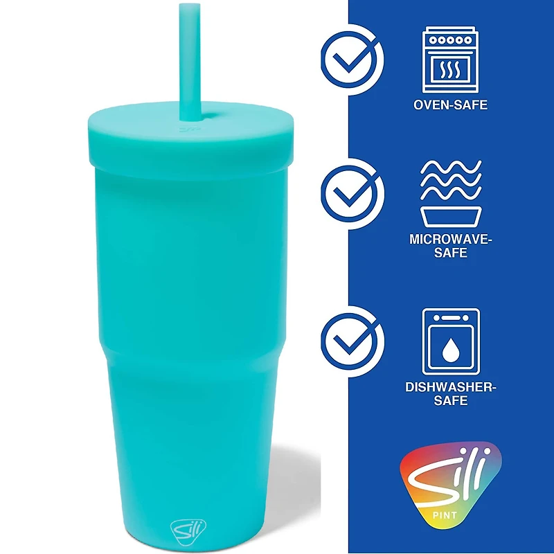Silipint® 32oz. Silicone Tumbler with Straw