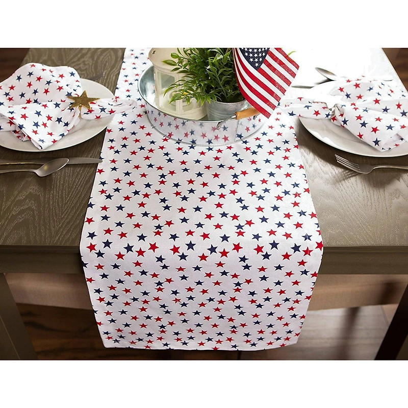 DII® 108" Americana Stars Print Table Runner