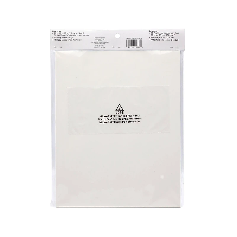 8" x 10" Assorted Acrylic Paper Pack by Artist's Loft™