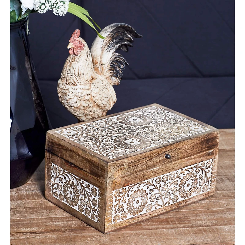 Tan Mango Wood Natural Box Set, 8", 10" & 12"